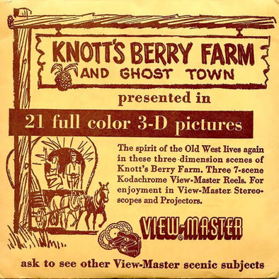 Knott's Berry Farm and Ghost Town - View-Master 3Reel Packet - 1950s -vintage - (ECO-Knotts-S2) Packet 3dstereo 