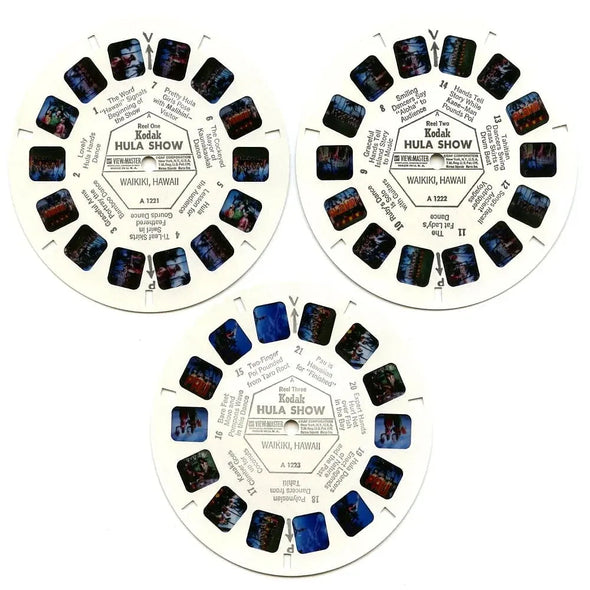 Kodak - Hula Show - View-Master 3 Reel Packet - 1960s Views - Vintage - (ECO-A122-S6A) Packet 3dstereo 