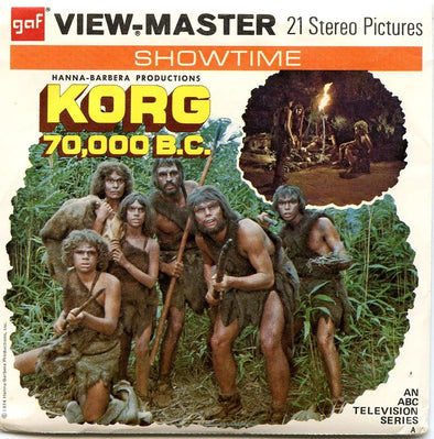 Korg 70,000 B.C. - View-Master 3 Reel Packet - 1970s - vintage - (ECO-B557-G3A) Packet 3dstereo 