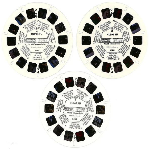 Kung Fu - View-Master 3 Reel Packet - 1970s - vintage - (ECO-B598-G3A) Packet 3Dstereo 