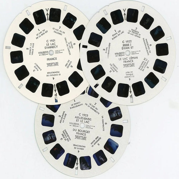 Lacs Alpins de France - View-Master 3 Reel Packet - 1970s views - vintage - (ECO-C192F-BG1) Packet 3dstereo 