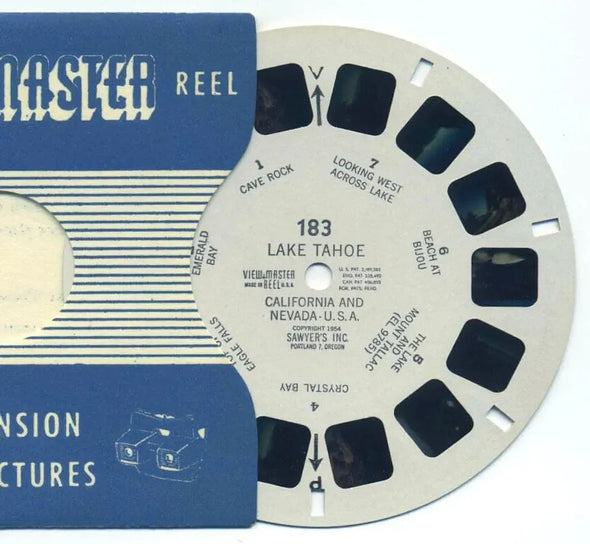 Lake Tahoe, California and Nevada, U.S.A. - View-Master Printed Reel - vintage - (REL-183) 3dstereo 