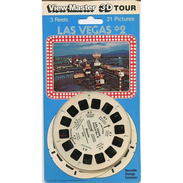 Las Vegas NO. 2 - View-Master 3 Reel Set on Card - NEW - (VBP-5303) VBP 3dstereo 