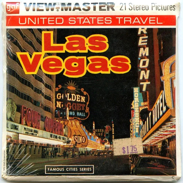 Las Vegas  - View-Master - 3 Reel Packet - 1970s views - vintage - (PKT-A159-G3Cmint)
