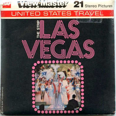 Las Vegas  - View-Master - 3 Reel Packet - 1970s views-vintage - (PKT-J17-G6mint)