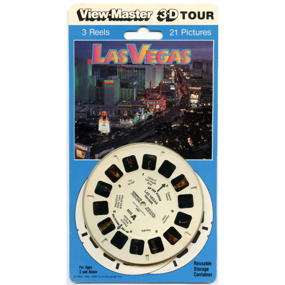Las Vegas - View-Master 3 Reel Set on Card - NEW - 5487 –