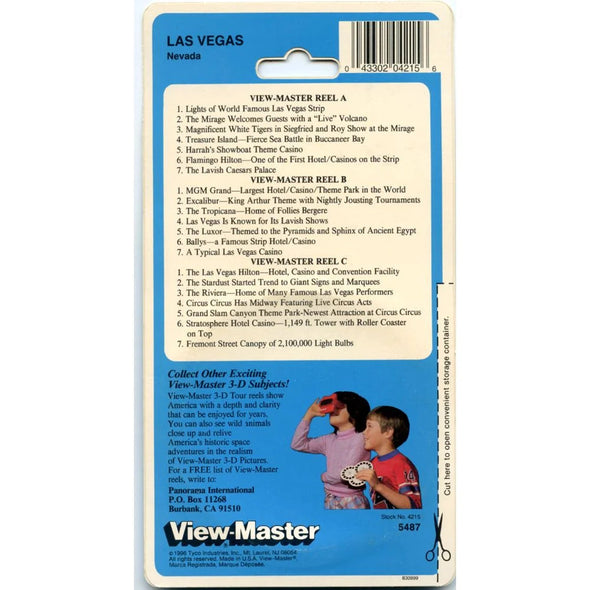 Las Vegas - View-Master 3 Reel Set on Card - NEW - 5487 VBP 3dstereo 
