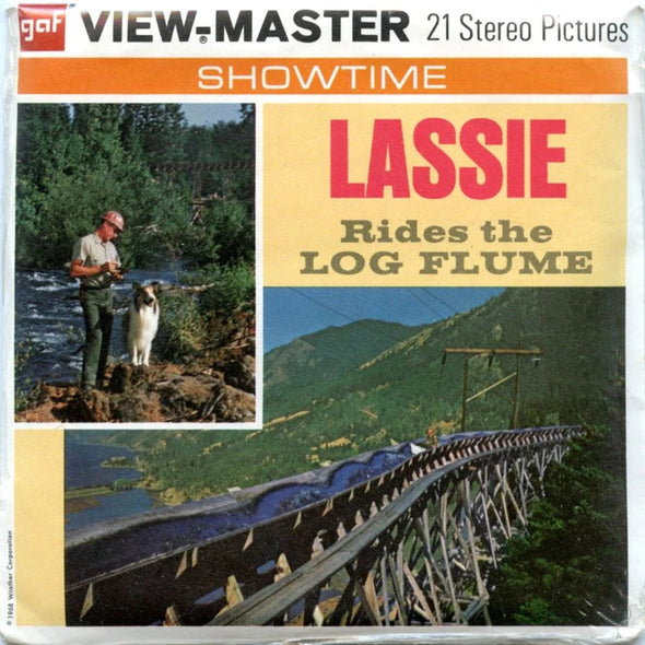 Lassie - View-Master 3 Reel Packet - 1970s - Vintage - (PKT-B489-G3Amint) Packet 3Dstereo 