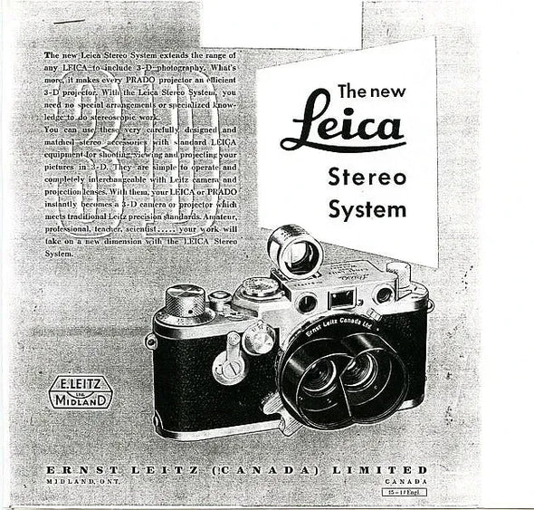Leica Stereo System Instruction Manual - Facsimile Instructions 3dstereo 