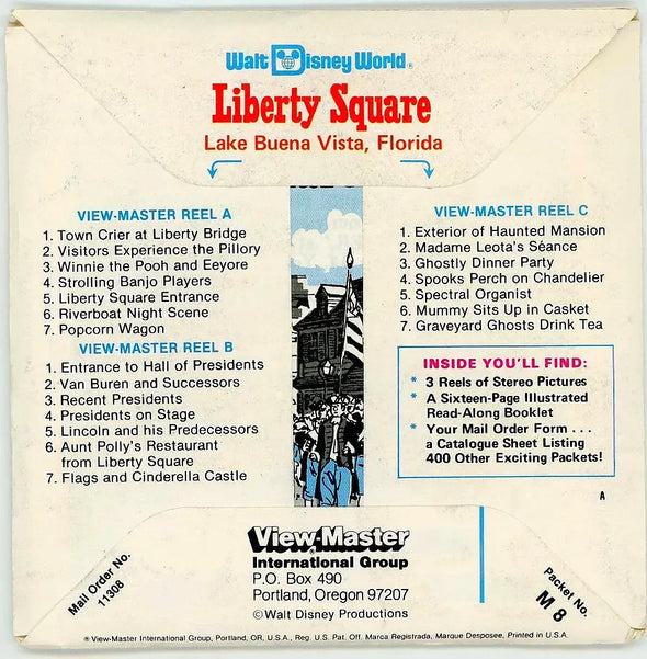 Liberty Square - View-Master 3 Reel Packet - 1980s views- vintage - (PKT-M8-V2) Packet 3dstereo 