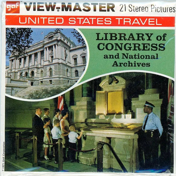 gaf A797 Library of Congress & National Archives Wash DC viewmaster Reels  Packet