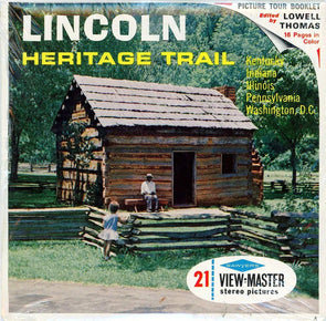 Lincoln Heritage Trail - Vintage Classic ViewMaster(R) 3 Reel Packet - 1960s views (A390-S6A) Packet 3dstereo 