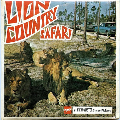 Lion Country Safari - View-Master - 3 Reel Packet - 1970s views - vintage - (PKT-A983-G1A) Packet 3Dstereo 