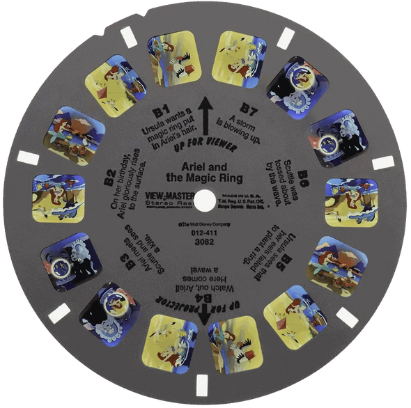 Little Mermaid - Ariel and the Magic Ring View Master - 3 Reel Set on Card - NEW - (VBP-3082) 3dstereo 