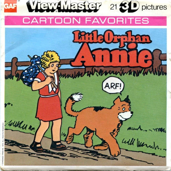 Little Orphan Annie - View-Master 3 Reel Packet - 1970s - Vintage - (BARG-J21-G6) Packet 3Dstereo 
