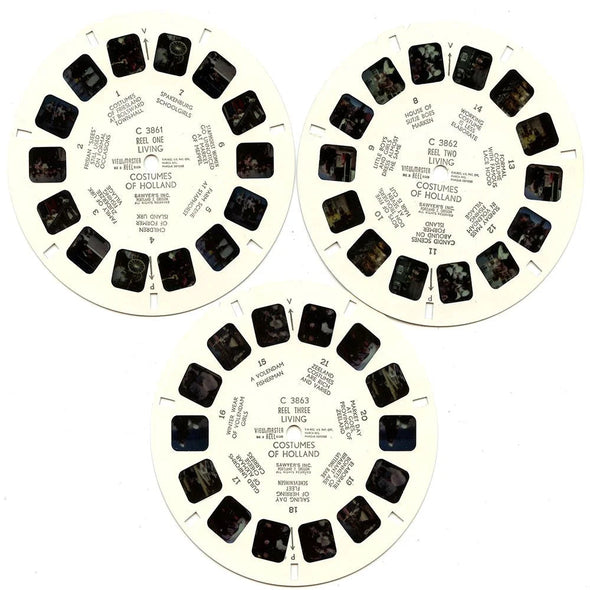 Living Costumes in Holland - View-Master 3 Reel Packet - 1960s views - vintage - (ECO-C386-BS5)