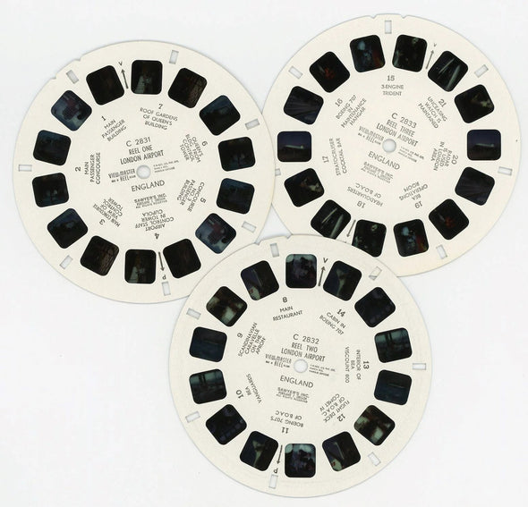 London Airport - England - View-Master 3 Reel Packet - 1960s Views - Vintage - (zur Kleinsmiede) - (C283-BS5) Packet 3dstereo 