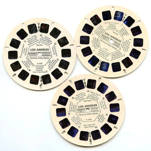 Los Angeles California - View-Master 3 Reel Packet - 1960s views - vintage - (PKT-A187-S6A) Packet 3dstereo 