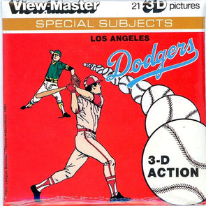 Los Angeles Dodgers - View-Master 3 Reel Packet - 1980s - Vintage - (PKT-L23-V1m) Packet 3Dstereo 