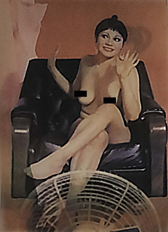 7 ANDREW - Pinup Postcard/Greeting Card (Flicker Lenticular) - 'White Gown' - c.1960s 3dstereo 