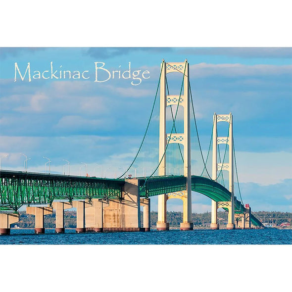 MACKINAC BRIDGE DAY & NIGHT - 2 Image 3D Flip Magnet for Refrigerators, Whiteboards, and Lockers - NEW MAGNET 3dstereo 