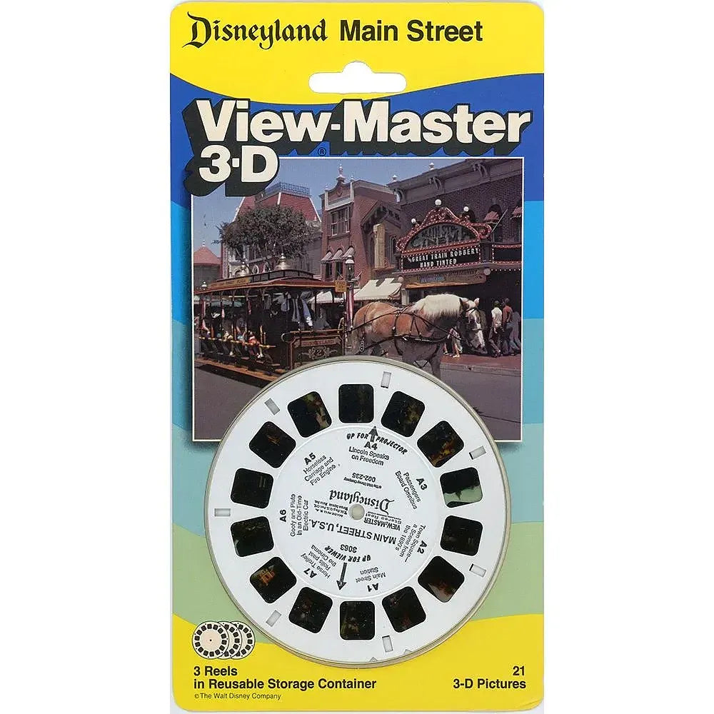Main Street - Disneyland - View-Master 3 Reel Set on Card NEW - (VBP-3 –