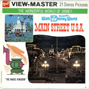 Main Street U.S.A. - View-Master 3 Reel Packet - 1970s Views - Vintage - (ECO-A947-G3A) Packet 3dstereo 