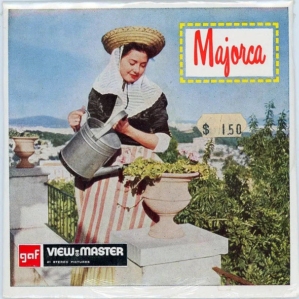 Majorca - View-Master - Vintage - 3 Reel Packet - 1960s views - (PKT-C241e-BG2) Packet 3dstereo 