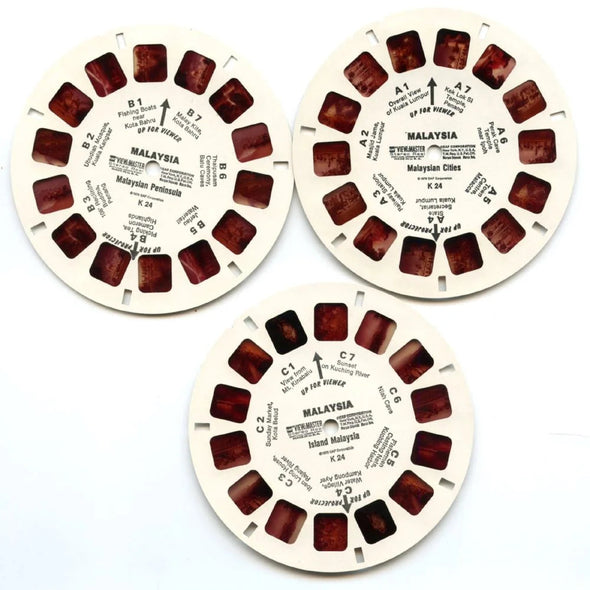 Malaysia - View-Master- Vintage - 3 Reel Packet - 1970s views ( PKT- K24-G5nk ) Packet 3dstereo 