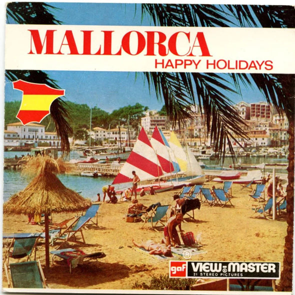 Mallorca - Happy Holidays - View-Master - Vintage - 3 Reel Packet - 1970s views (PKT-C246-BG3)