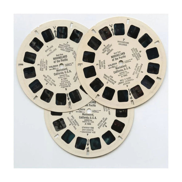 Marineland - of the Pacific - View-Master 3 Reel Packet - 1960s views - vintage - (BARG-A188-S5) Packet 3dstereo 