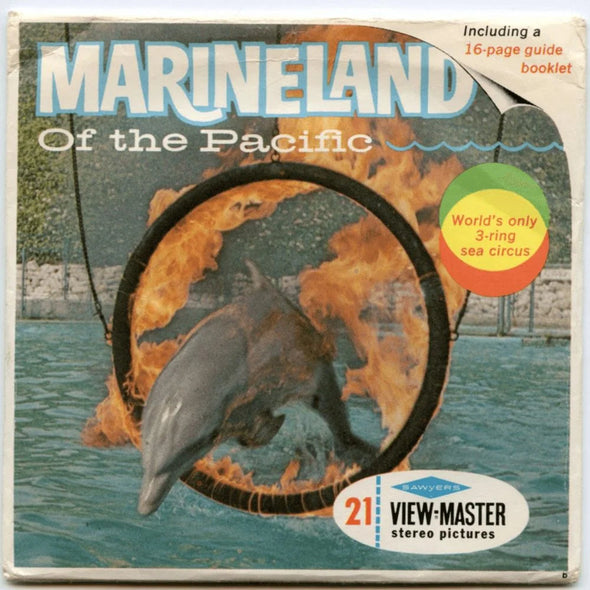 Marineland - of the Pacific - View-Master 3 Reel Packet - 1960s views - vintage - (PKT-A188-S6B) Packet 3dstereo 