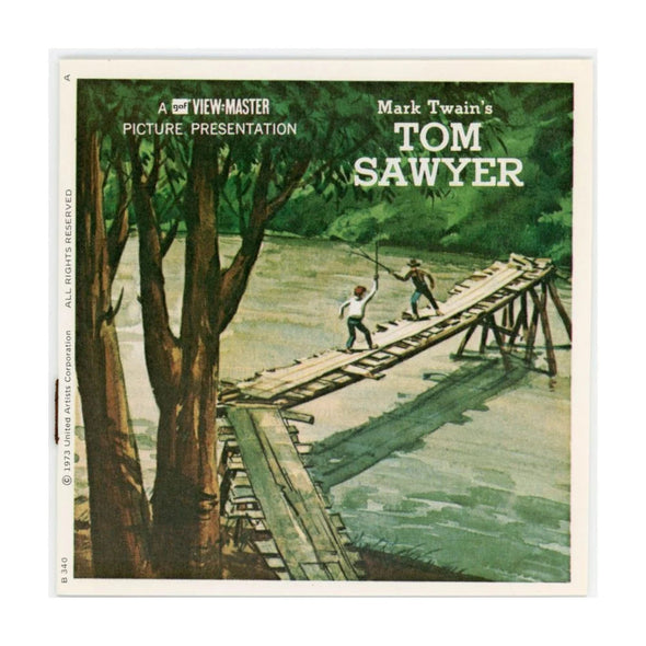 Mark Twain's Tom Sawyer - Vintage Classic View-Master 3 Reel Packet - 1970s - vintage - (ECO-B340-G3A) Packet 3dstereo 