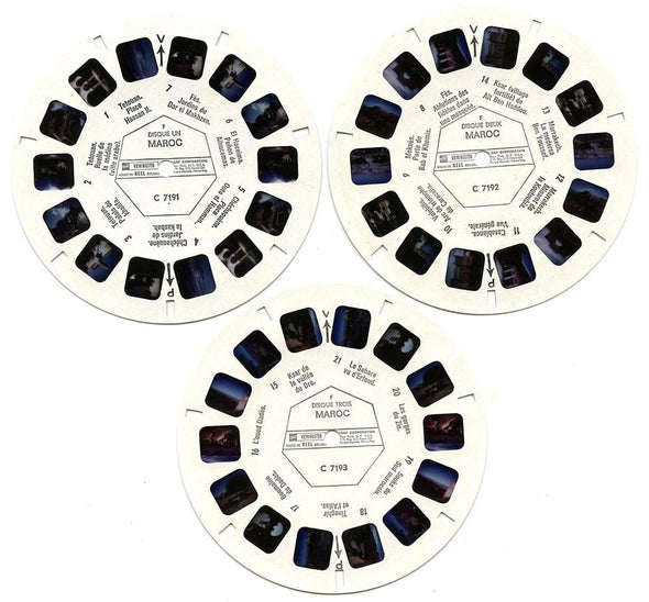 Maroc - Morocco - View-Master 3 Reel Packet - 1970s Views - Vintage - (C719F-BG3) Packet 3dstereo 