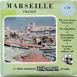 Marseille France - View-Master 3 Reel Packet - 1960s Views - Vintage - (zur Kleinsmiede) - (C175-BS3)