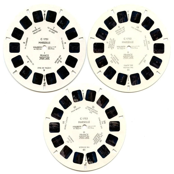Marseille France - View-Master 3 Reel Packet - 1960s Views - Vintage - (zur Kleinsmiede) - (C175-BS3) Packet 3dstereo 