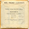Mayorca - View-Master 3 Reel Packet - 1950s Views - Vintage - (ECO-MAYORCA-BS3) Packet 3dstereo 