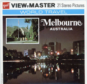 Melbourne Australia - View-Master 3 Reel Packet - 1970s Views - Vintage - (zur Kleinsmiede) - (B292-G3A) Packet 3dstereo 