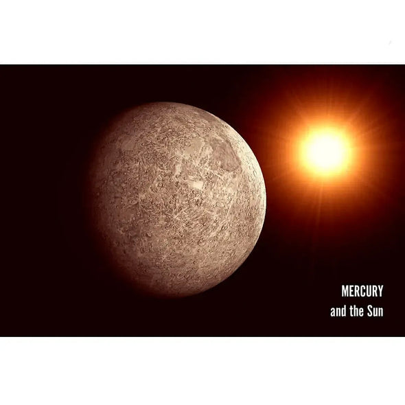 Mercury and the Sun - 3D Lenticular Postcard Greeting Card - NEW Postcard 3dstereo 