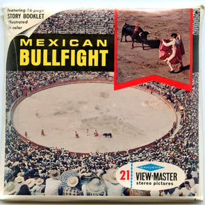 Mexican Bullfight - View-Master Vintage - 3 Reel Packet - 1960s views - (PKT-B004-S6m) Packet 3Dstereo 
