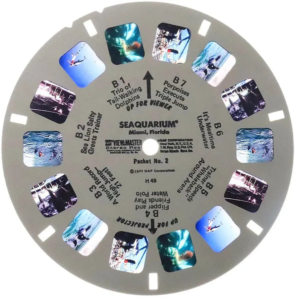 Andrew - Miami Seaquarium - Packet No. 2 - View-Master 3 Reel Packet - 1977 - vintage - (H49-G5) Packet 3Dstereo 