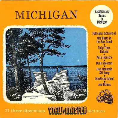 Michigan - View-Master 3 Reel Packet - 1960s Views - Vintage - (PKT-MICHI-S3) Packet 3dstereo 