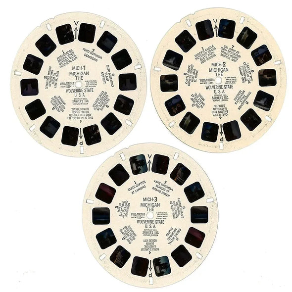 Michigan - View-Master 3 Reel Packet - 1960s Views - Vintage - (PKT-MICHI-S3) Packet 3dstereo 