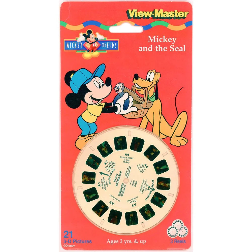 Mickey and the Seal - View-Master 3 Reel Set on Card - (zur Kleinsmiede) -  (3106) - NEW