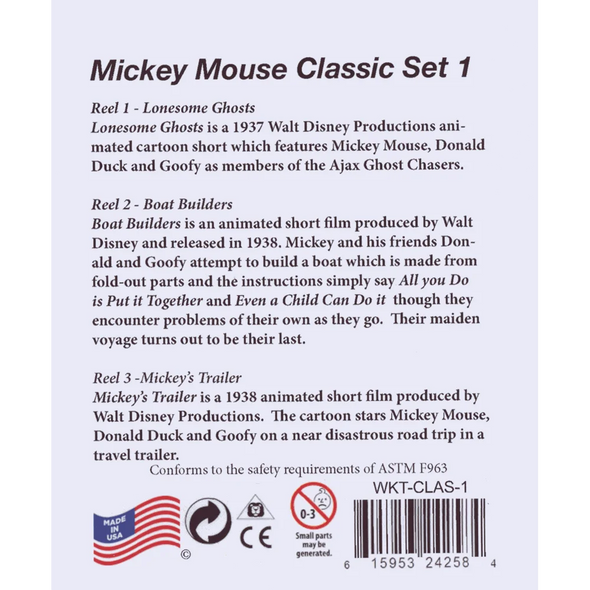 Mickey Mouse Classic Disney Set 1 - View-Master 3 Reel Set - NEW WKT 3dstereo 