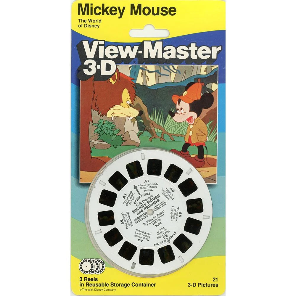 Mickey Mouse - View-Master 3 Reel Set on Card - NEW - (VBP-3004