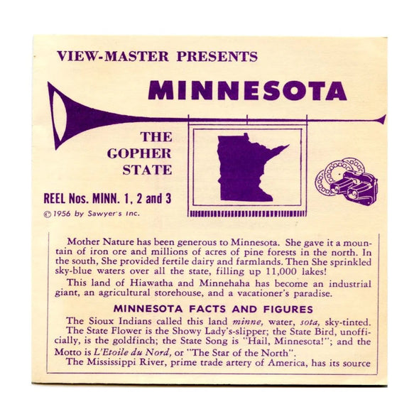 Minnesota - View-Master - 3 Reel Packet - 1950s views - vintage - (ECO-MN123-S3)
