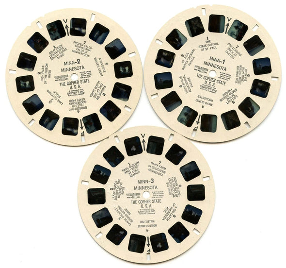 Minnesota - View-Master - 3 Reel Packet - 1950s views - vintage - (ECO-MN123-S3) Packet 3dstereo 