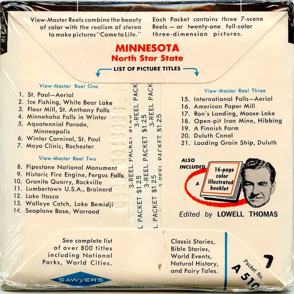 Minnesota - View-Master 3 Reel Packet - 1960s - views - vintage