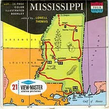 Mississippi - MAP - View-Master 3 Reel Packet - 1960s views - vintage - (ECO-A935-S6A) 3Dstereo 